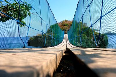 Panoramic view of bridge against sky