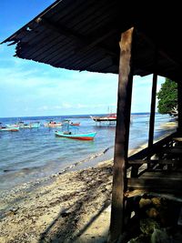 Boats in sea