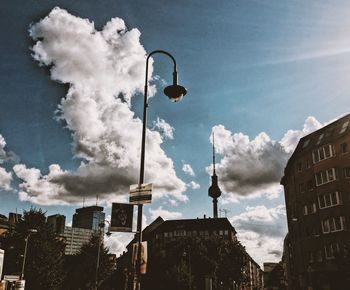 Low angle view of buildings against sky