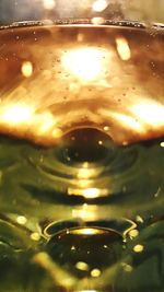 Close-up of water drops on glass