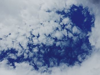 Low angle view of cloudy sky