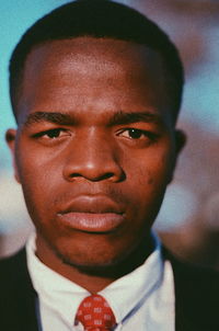 Close-up portrait of young man