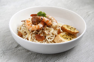 Close-up of food in bowl on table