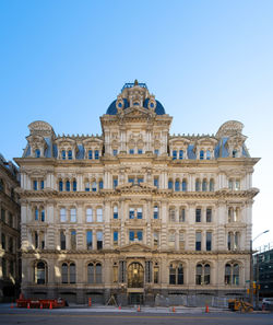 Building against blue sky