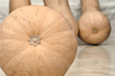 Close-up of pumpkin on table