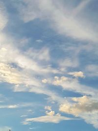 Low angle view of clouds in sky