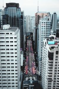 View of skyscrapers in city