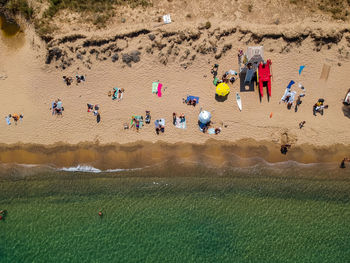 Group of people on beach