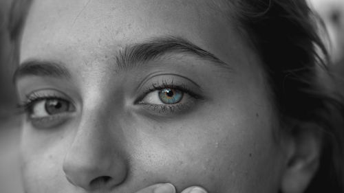 Close-up portrait of woman