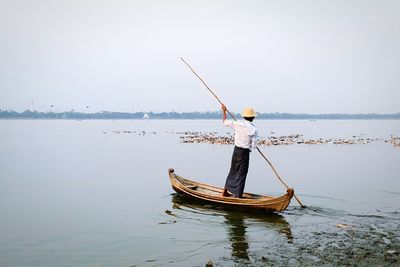 Boats in sea