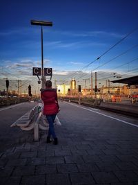 Man walking on street