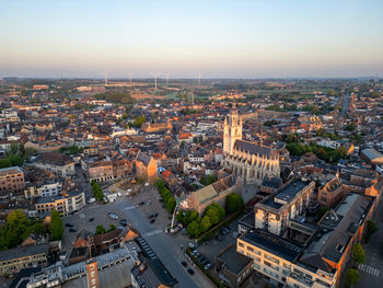 High angle view of cityscape