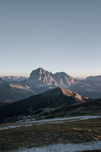 Scenic view of mountain against sky