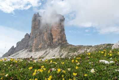 Panoramic view of landscape dolomites