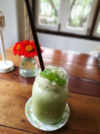 Close-up of drink on table