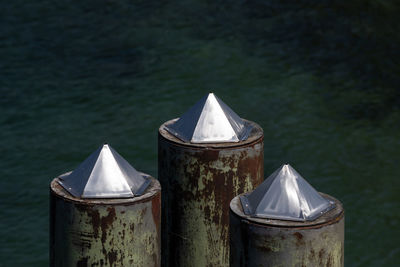 Close-up of abandoned boat