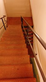 High angle view of stairs
