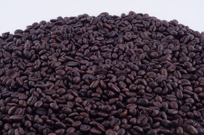 Close-up of stack of stones against clear sky