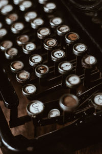 Full frame shot of old machine part