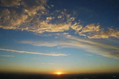 Scenic view of dramatic sky during sunset