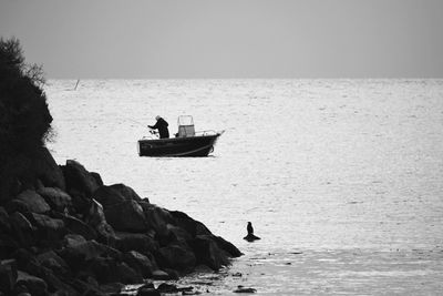 Boats in sea