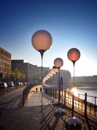 View of street light against sky