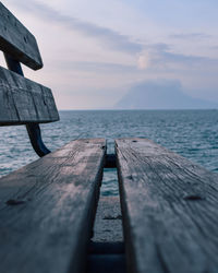 Pier over sea against sky