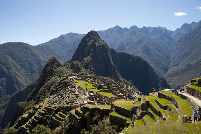 High angle view of machu picchu