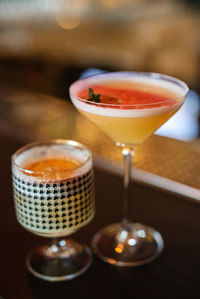 Close-up of drink on table