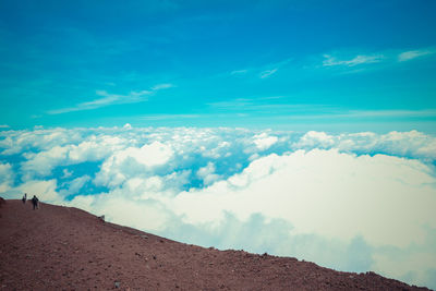 Panoramic view of clouds against blue sky