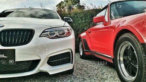 Car parked on road