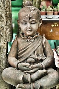 Close-up of buddha statue