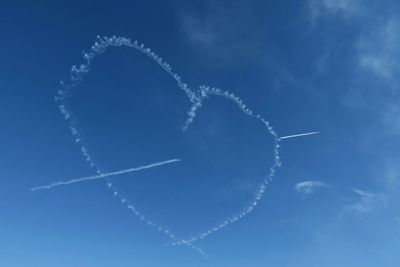 Low angle view of blue sky