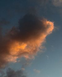 Low angle view of sky at sunset