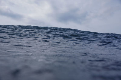 Surface level of sea against sky