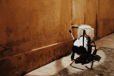 Baby carriage in a street