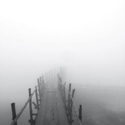 Bridge against sky during winter