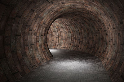 3d rendering of a brick tunnel