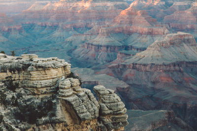 Rock formations in a canyon