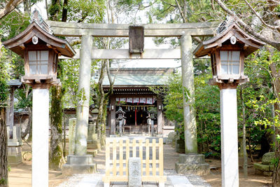 Low angle view of shrine