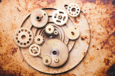 Directly above shot of machine part