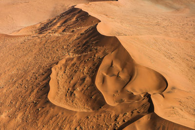 Aerial view of desert