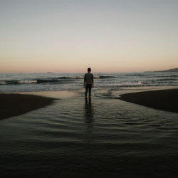 View of sea at sunset