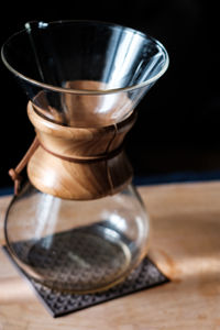 Close-up of tea cup on table