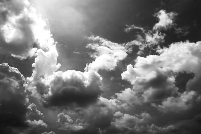 Low angle view of clouds in sky