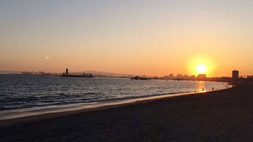 View of sea at sunset