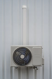 Condensing unit on building facade, denmark