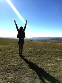 Full length of man on field against sky