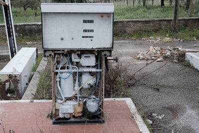 Abandoned telephone booth