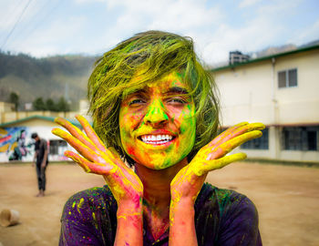 Close-up portrait of man